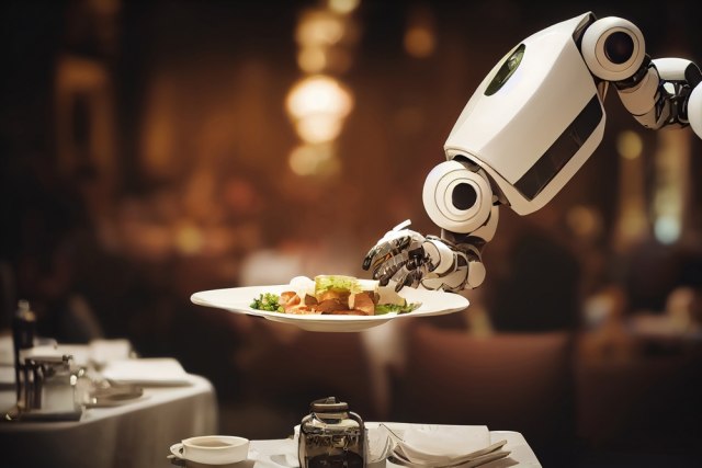 Kad nema konobara uskače robot