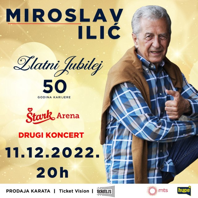 Zakazana i druga Arena! Miroslav Ilić slavi zlatni jubilej dve večeri zaredom!