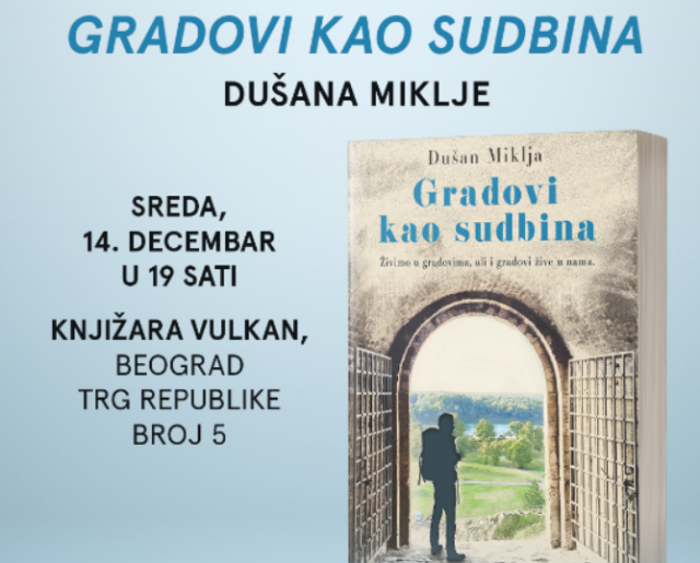 Promocija nove knjige proslavljenog autora Dušana Miklje "Gradovi kao sudbina"