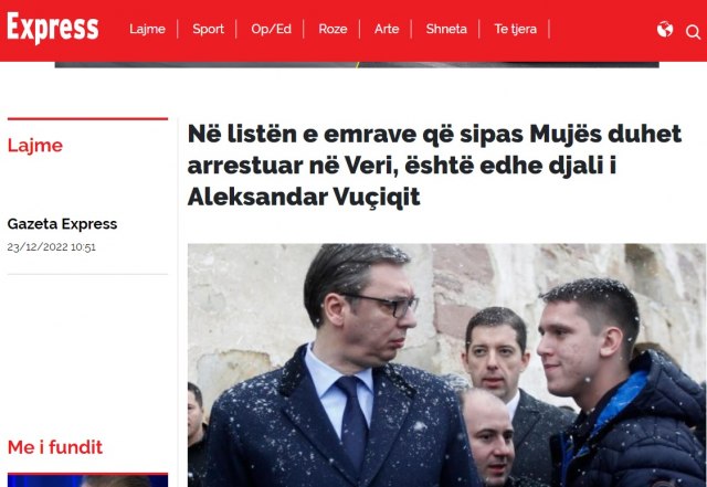 Albanski ekstremisti izgubili kompas; Crtaju mete Vuèiæevoj porodici i stavljaju ih na "listu za odstrel"