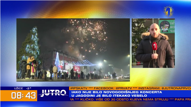 Bez organizovanog koncerta u Jagodini – tradicionalni vatromet okupio sugrađane VIDEO