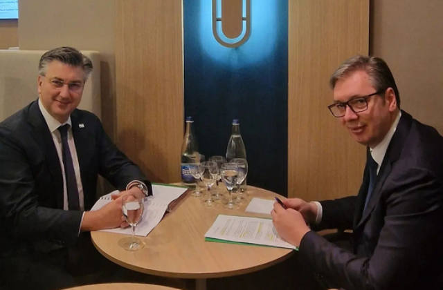 Vučić and Plenković met: Discussing Serbian-Croatian relations PHOTO