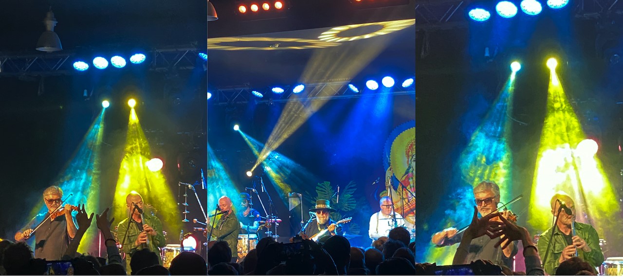 Igra plavog i žutog svetla obeležila je prvi nastup slavnog ruskog rok muzièara i grupe Akvarijum u Beogradu/BBC