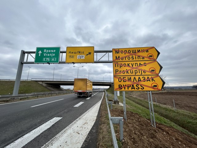 Obustava na auto–putu: Preusmerava se saobraćaj zbog izgradnje puta Niš – Merdare