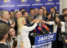 Slavlje u izbornom štabu Jakova Milatoviæa/BBC