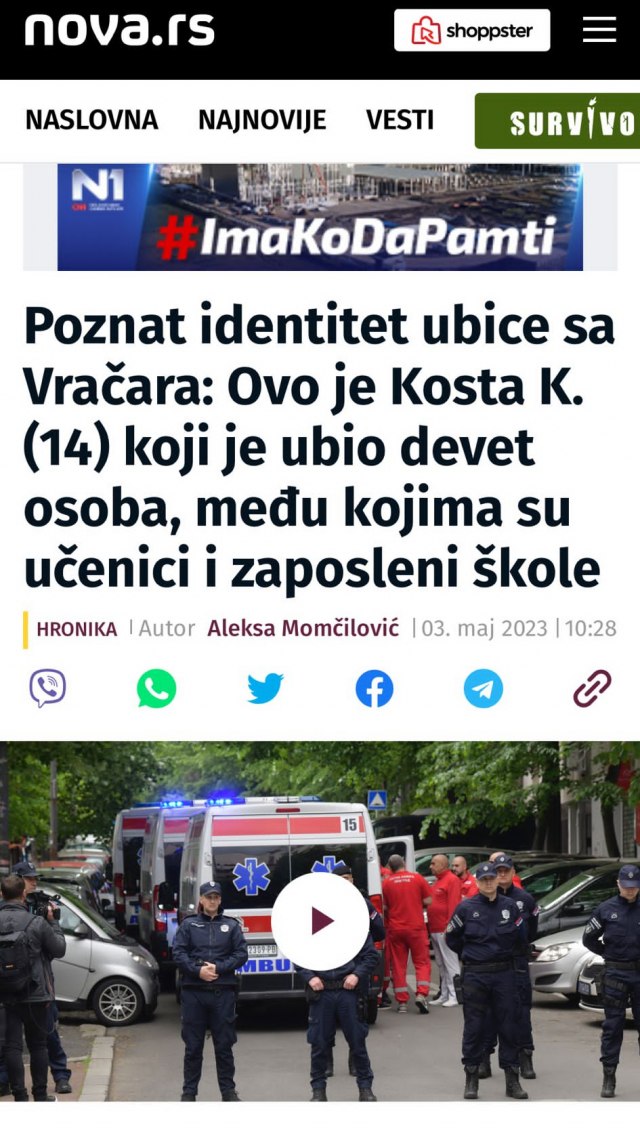 Mediji: Pojedini portali prvi otkrili identitet deaka ubice, a onda se  obruili na Vuia - B92