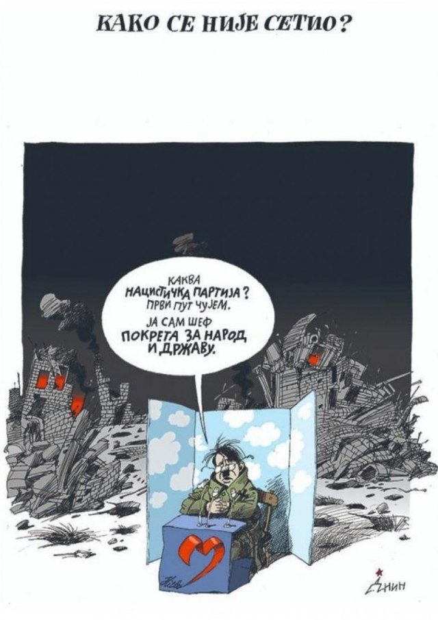 Vuèiæ predstavljen kao Hitler na karikaturi, Vuèeviæ: "Sram vas bilo, vreðate i ceo srpski narod"