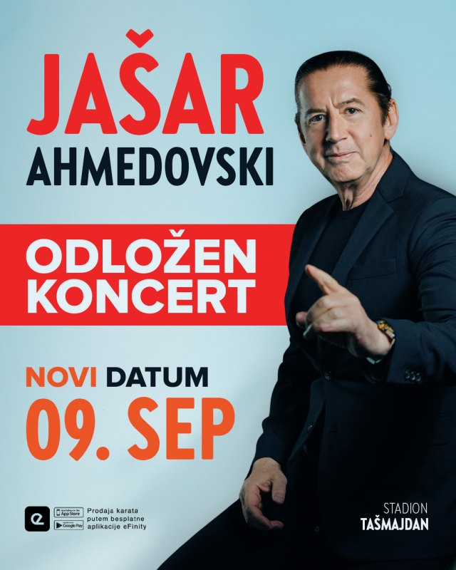 Jašar se saoseća sa bolom porodica žrtava: Koncert na Tašu pomeren zbog pomena