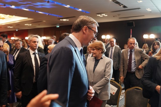 Vučić at the ceremony; The 45th anniversary of 