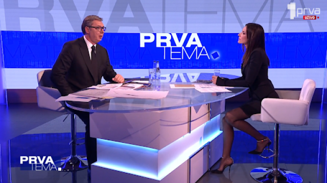 Vučić on Prva TV: People in Serbia should be calm, we will try to maintain peace