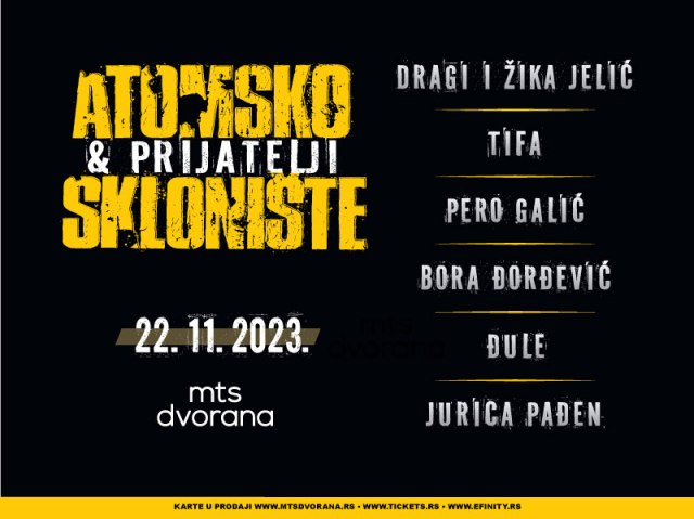 Bora Čorba i Tifa gosti na koncertu "Atomsko sklonište i prijatelji"