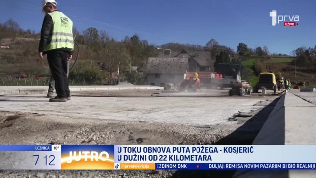 U toku obnova puta Požega-Kosjeriæ u dužini od 22 kilometra VIDEO