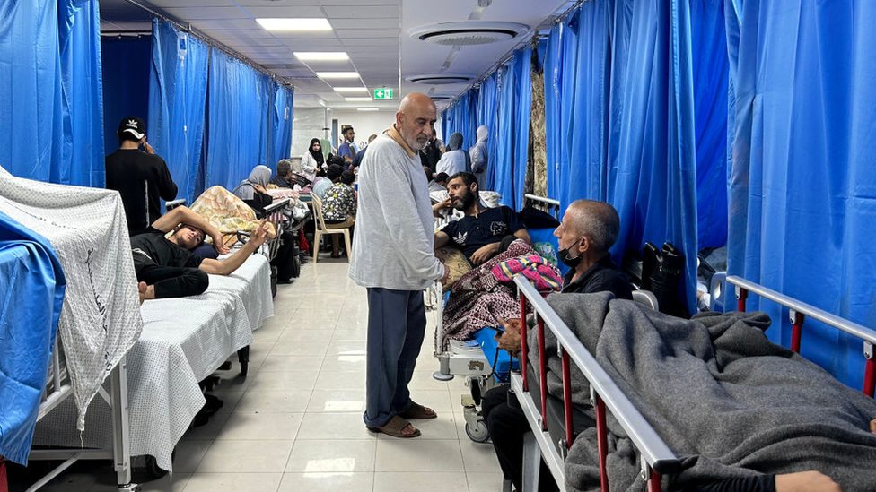 Pacijenti i raseljena lica u bolnici Al Šifa/Getty Images