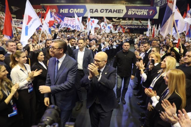 Vucic at the rally 