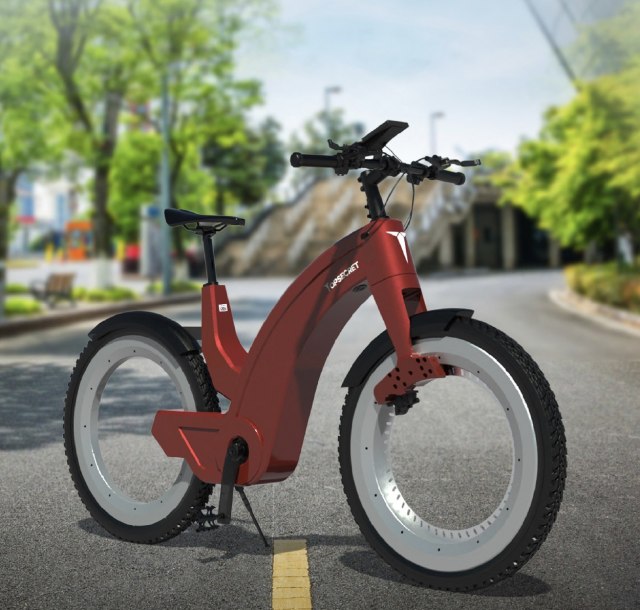 Futuristički e-bicikl: Nema vazduha u gumama, pokreće ga motor od 250W