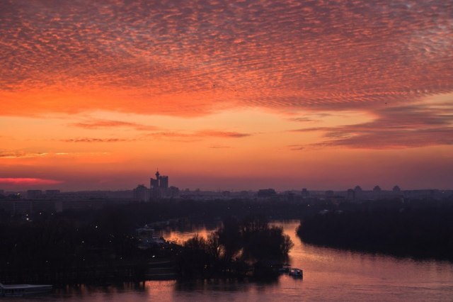 Sky above Belgrade was 
