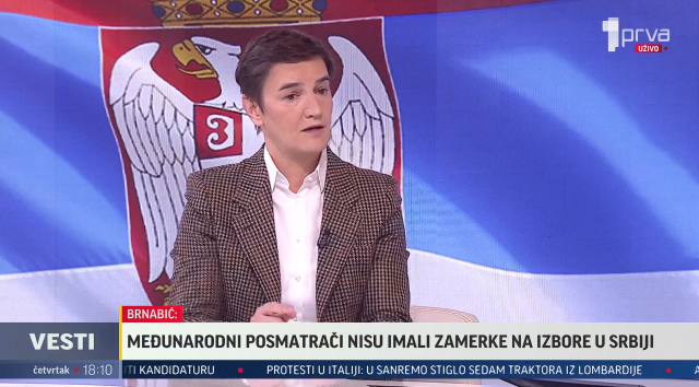 Brnabić on TV Prva: 