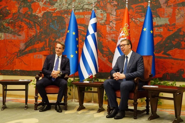Vučić after the meeting with Mitsotakis; 