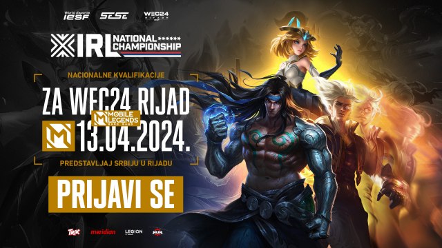 Prijave za nacionalne MLBB kvalifikacije za svetski IESF šampionat 2024 su otvorene!