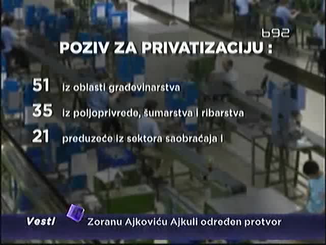 Privatizaciju čeka 500 preduzeća u Srbiji