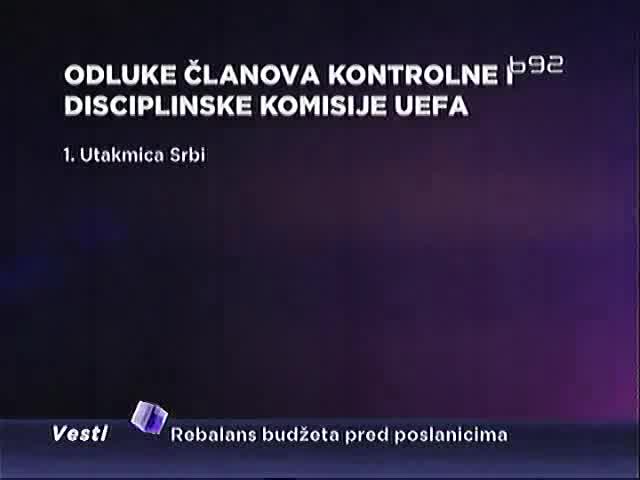 UEFA: Srbiji pobeda bez bodova