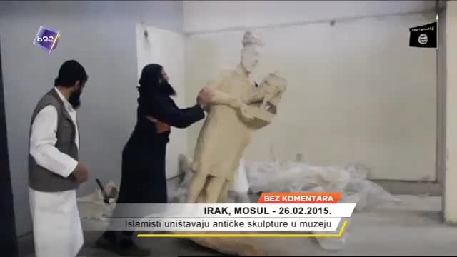 Islamisti uništavaju antièke skulpture u Mosulu