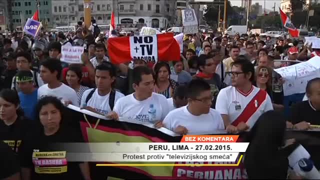 Protest protiv "televizijskog smeæa" u Limi