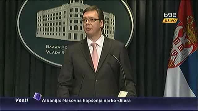 Vanredna konferencija za medije premijera Srbije