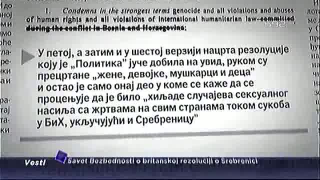 SB UN razmatra predlog rezolucije o Srebrenici
