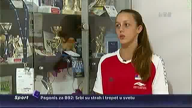 Najmlađa srpska olimpijka – Anja Crevar za B92