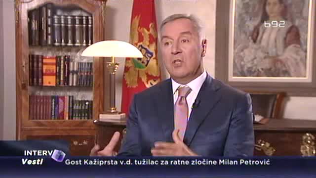Ðukanoviæ za B92: CG priznanjem Kosova nije htela da povredi Srbiju