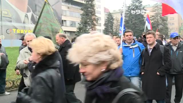 Protest vojnog sindikata u Beogradu