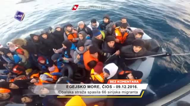 Obalska straža spasila 66 sirijska migranta