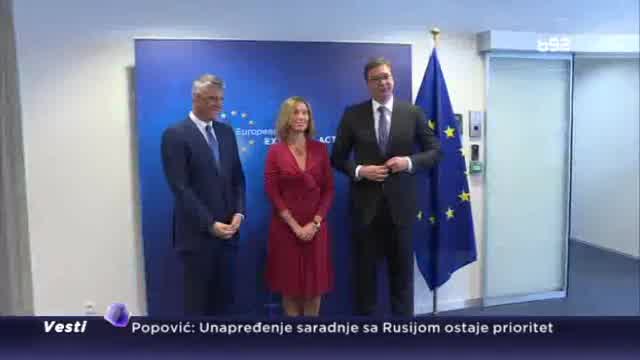 Vučić i Tači u Briselu – “neformalno“ kod Mogerinijeve