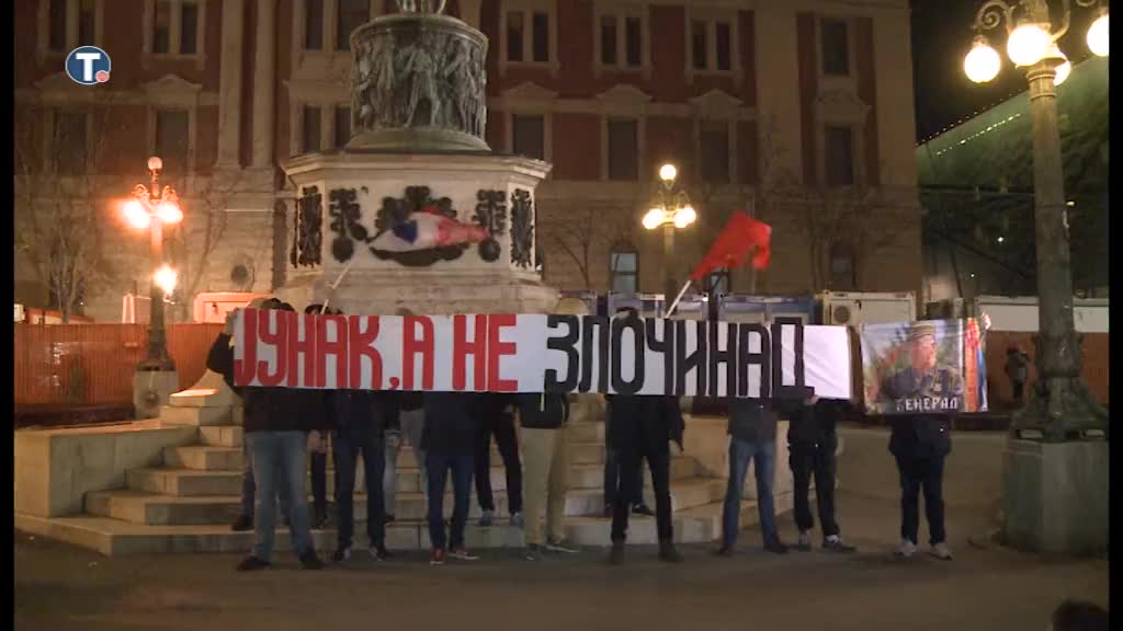 Protest u centru Beograda zbog presude Mladiću