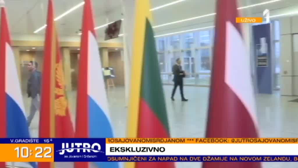 TV Prva u novootvorenoj zgradi NATO alijanse