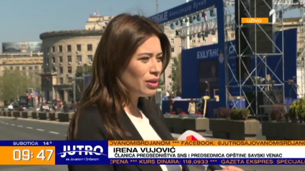 Irena Vujoviæ za TV Prva o današnjem skupu u Beogradu