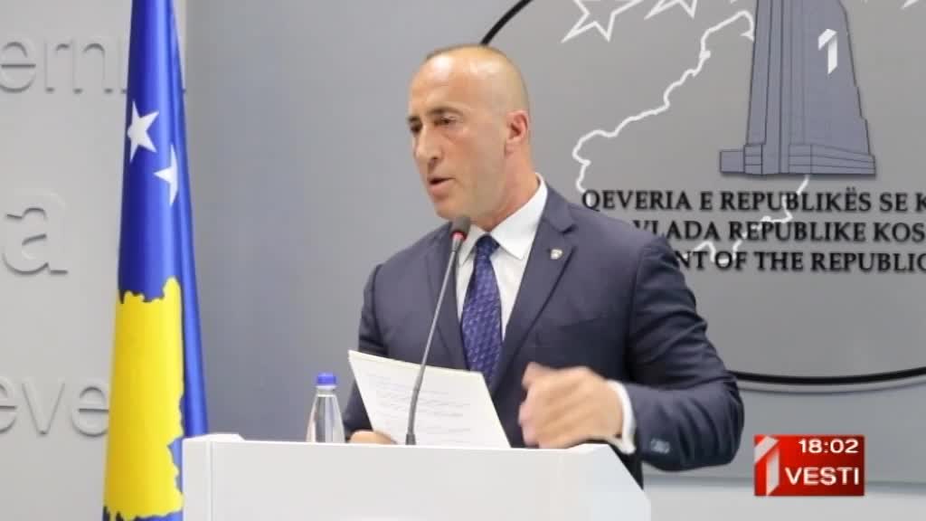 Haradinaj odgovara na pitanje srpskih novinara