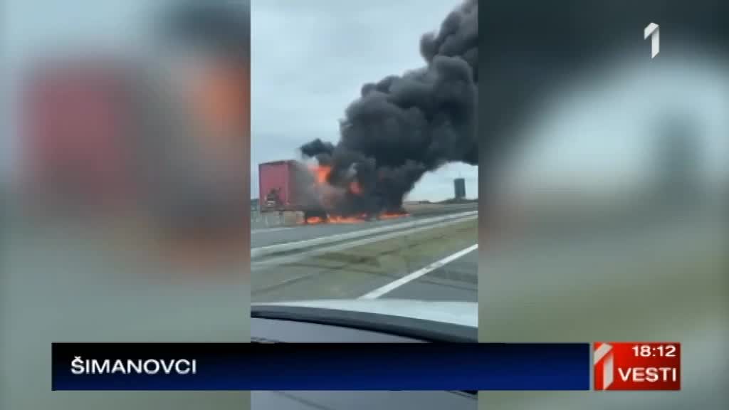 Eksplozija kamiona na auto-putu kod Šimanovca