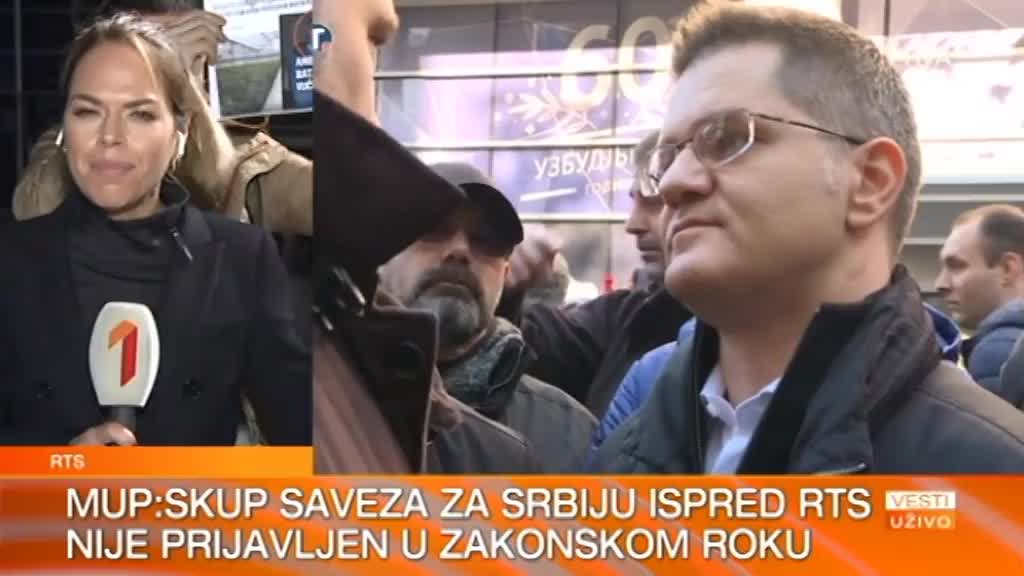 Blokada ulaza Radio televizije Srbije