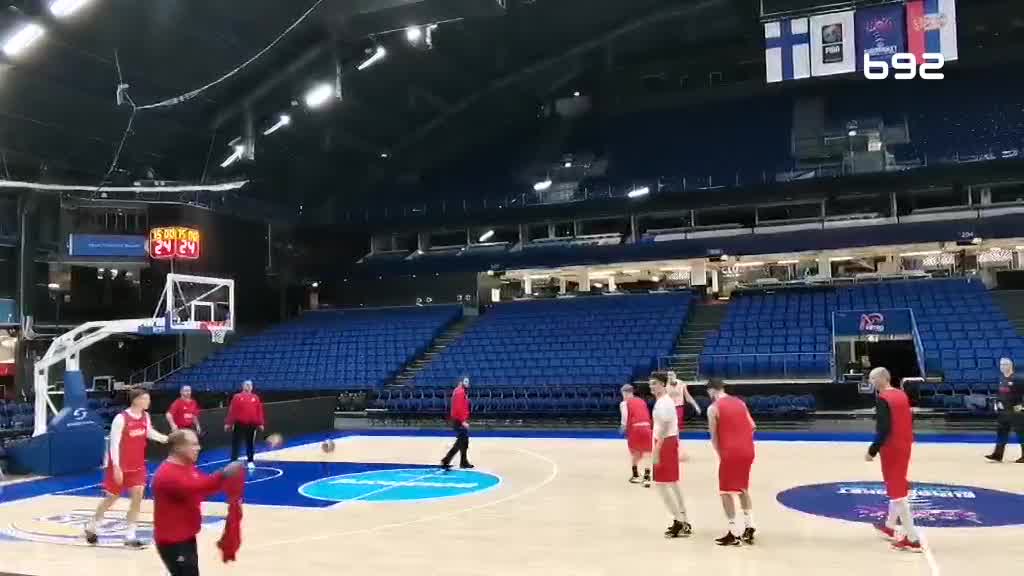 Poslednji trening Srbije pred Finsku