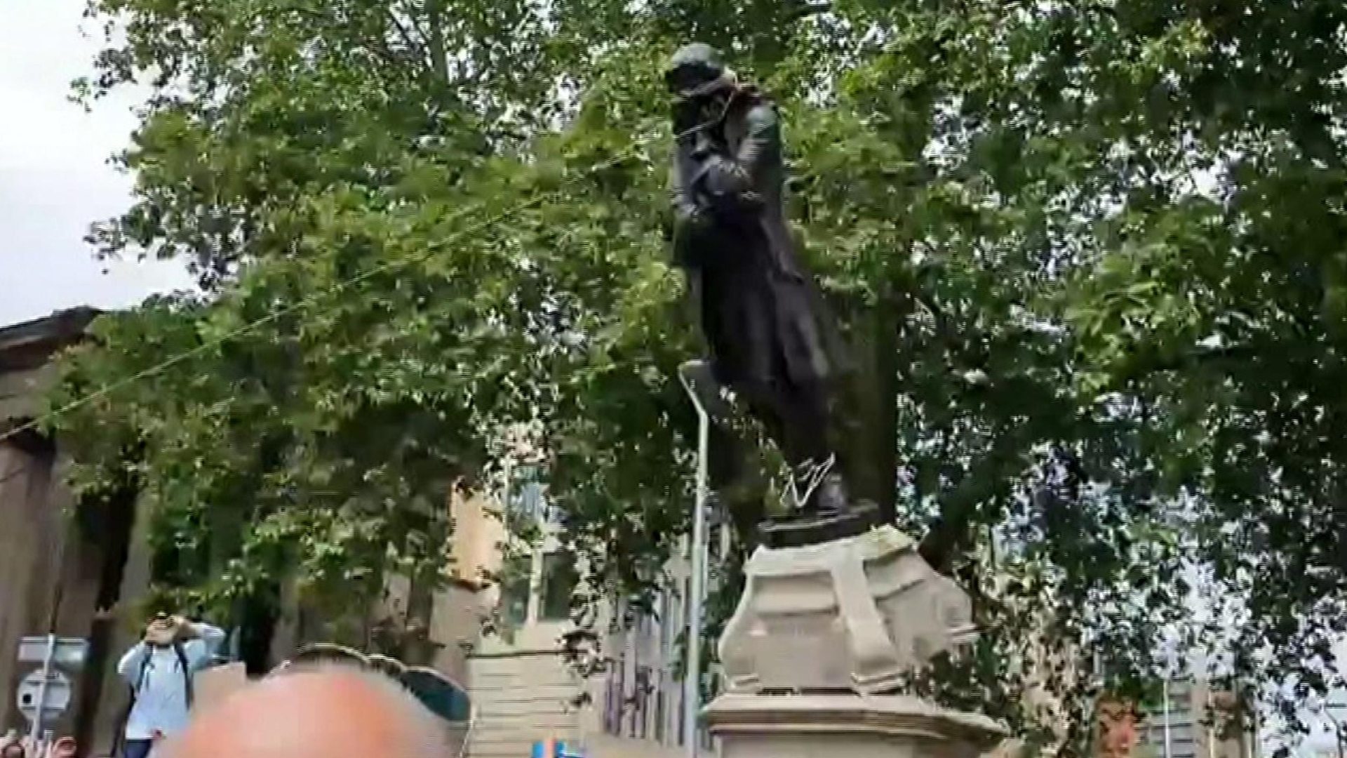 Slave trader statue torn down in Bristol