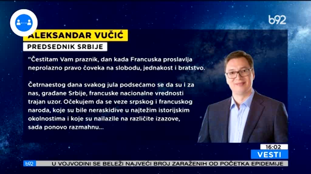 Vučić uputio čestitku Makronu