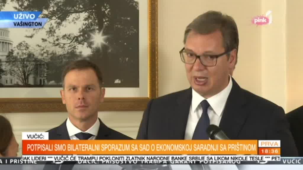 Vučić: Ovo nije trilateralni sporazum, treća strana nije međunarodno priznata