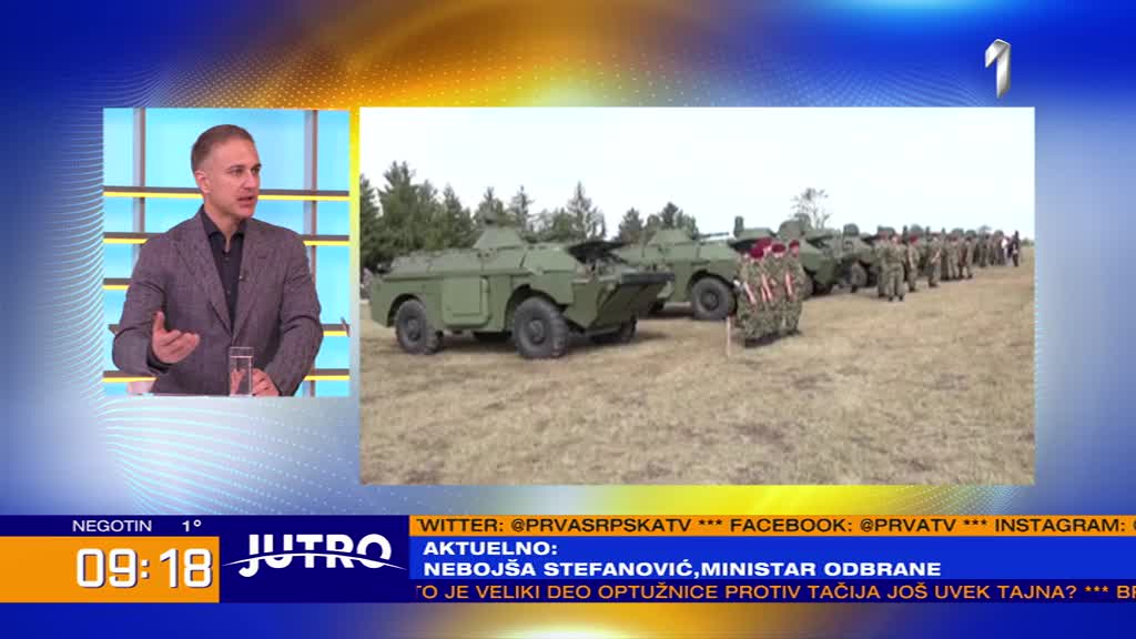 Gost TV Prve: Ministar odbrane Nebojša Stefanović
