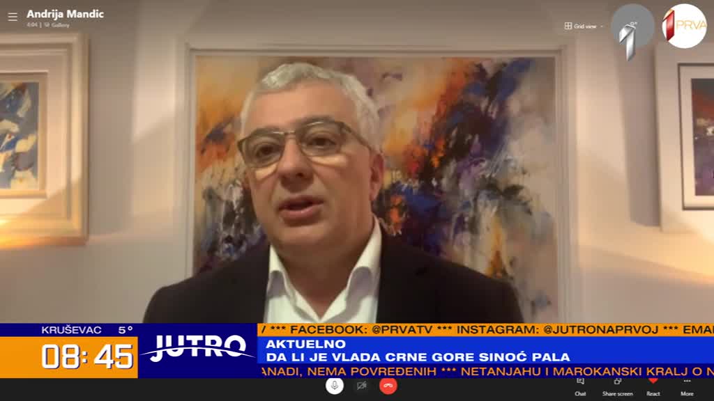 Andrija Mandić o sukobu u Vladi u Podgorici