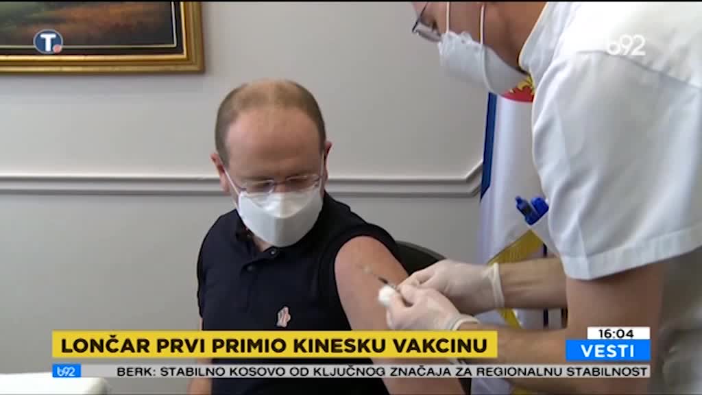 Lončar prvi primio kinesku vakcinu