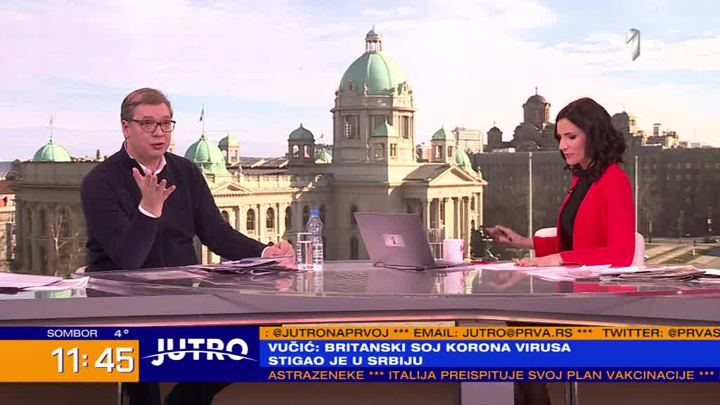 Aleksandar Vučić gost Jutra na televiziji Prva