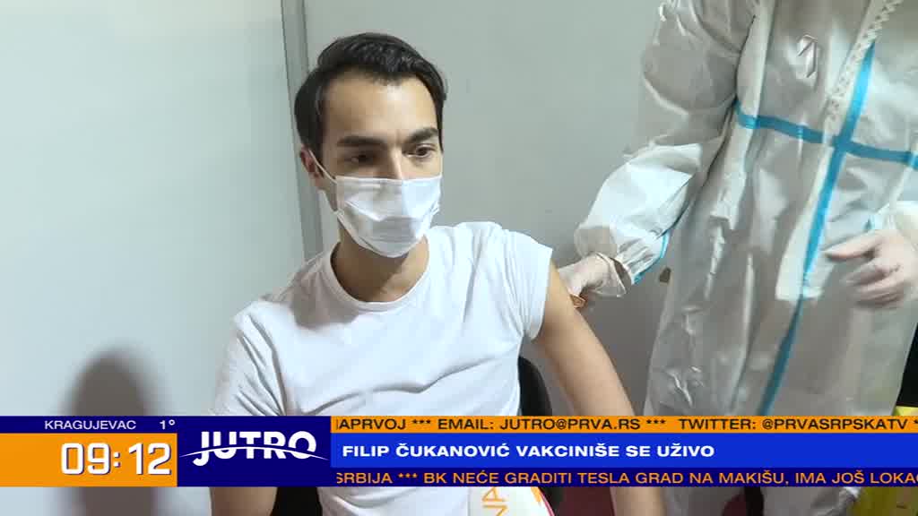 Vakcinisao se voditelj TV Prva Filip Èukanoviæ