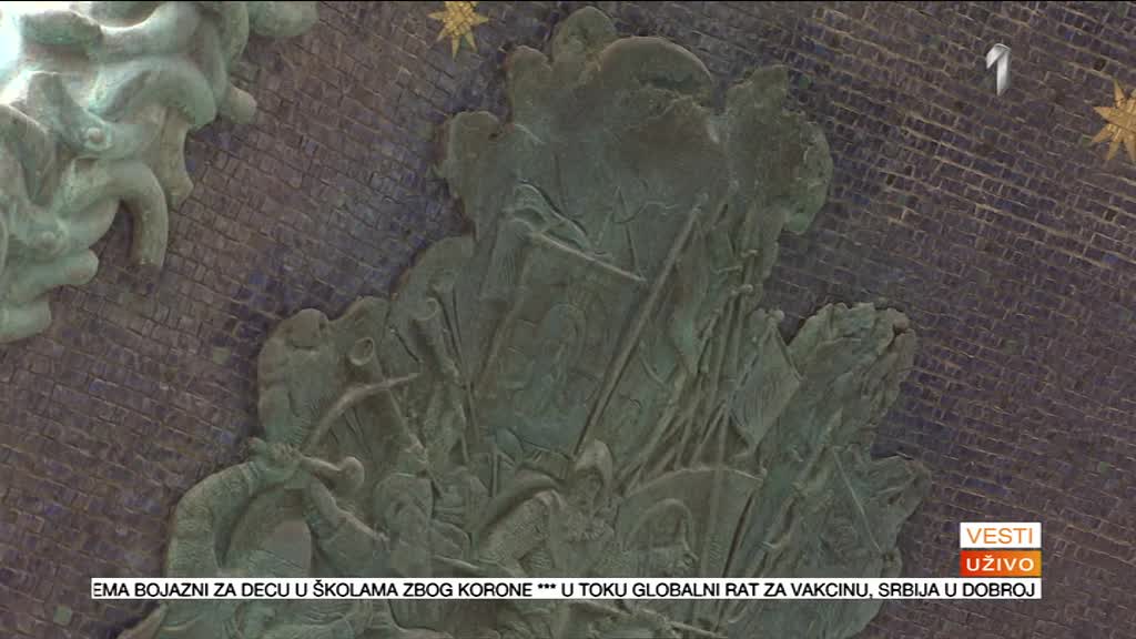 Šta predstavljaju simboli na spomeniku Stefanu Nemanji?